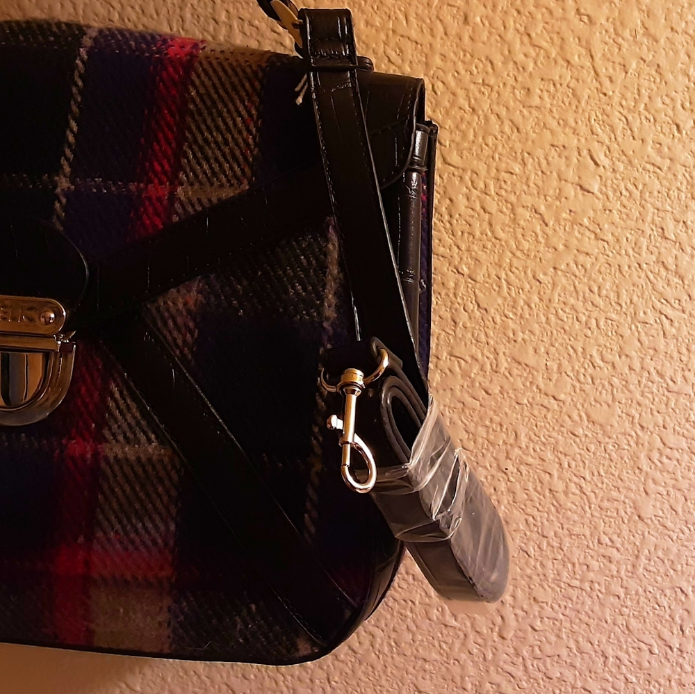 Relic By Fossil Purple/Pink Plaid Handbag Shoulder Bag NWOT - Picture 6 of 16